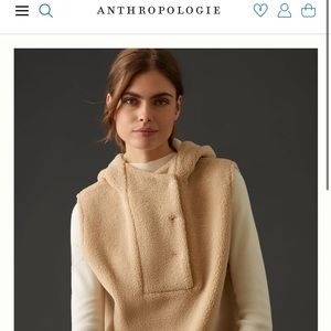 Anthropologie Cropped Sherpa vest (one size)
